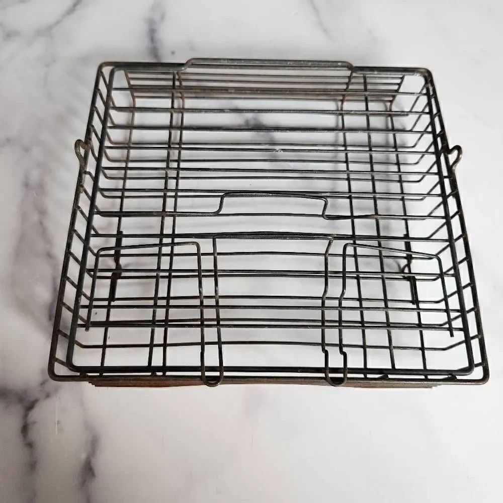 Metal cage vintage old square cooking smoker bbq accessories box I don't know